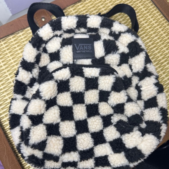 VANS MINI BACKPACK CHECKERED BLACK AND WHITE - Picture 1 of 7